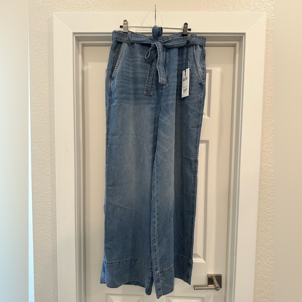 Oat New York Light Blue Wide Leg Jeans